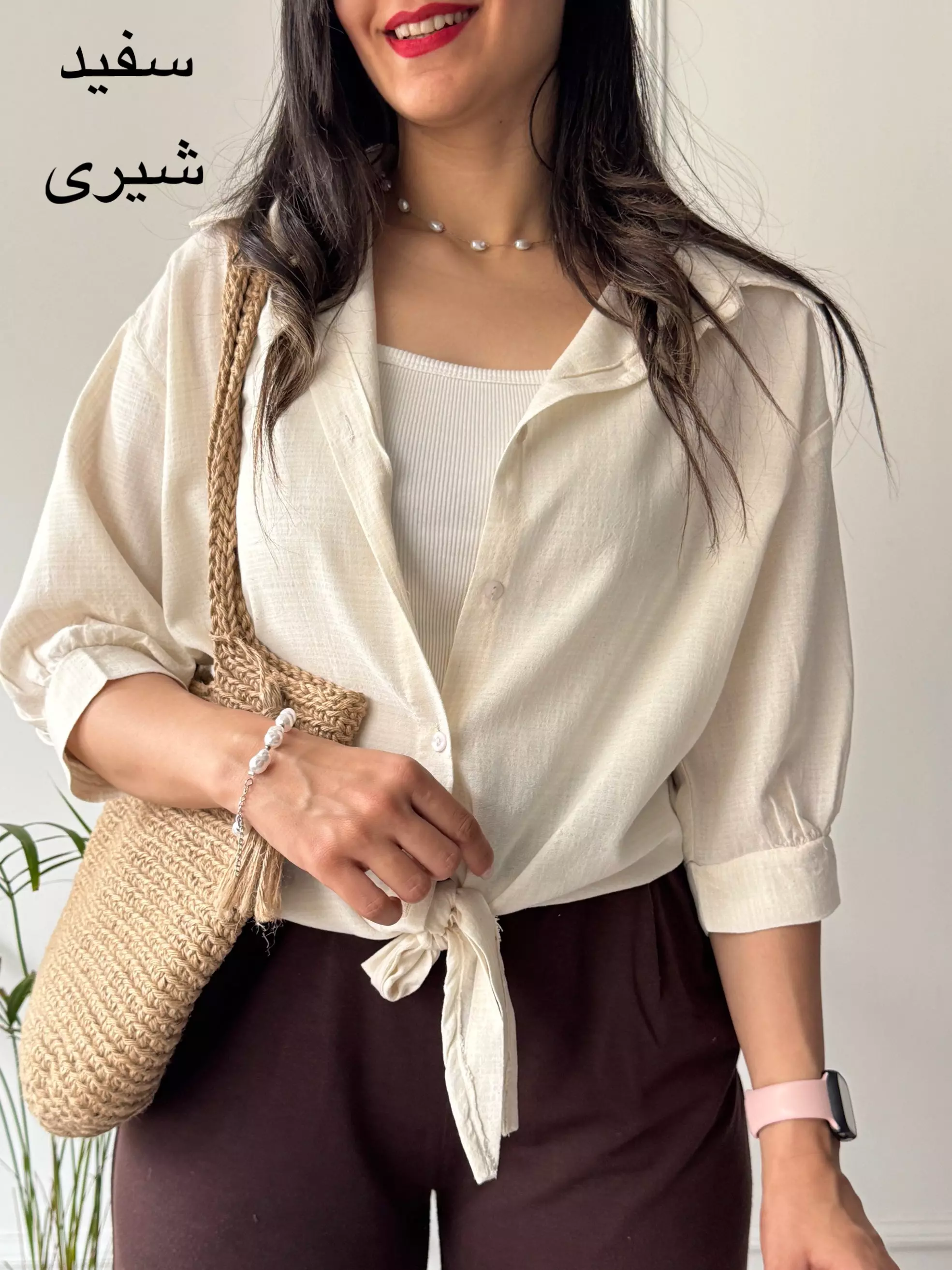 شومیز مانتویی گره ای باران